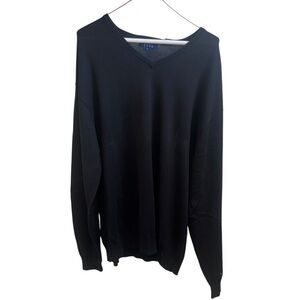 Men's Navy Enro V-Neck Sweater